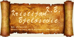 Kristijan Bjelošević vizit kartica
